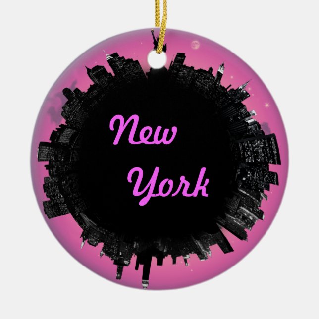 Adorno De Cerámica Skyline de Nueva York (Frente)