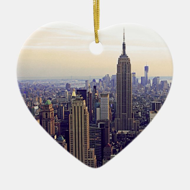 Adorno De Cerámica Skyline NYC Emp St Building, WTC 4 (Frente)