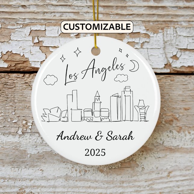 Adorno De Cerámica Skyline personalizada Los Angeles, California (Subido por el creador)