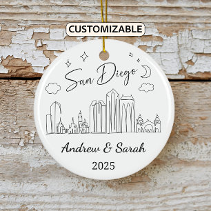 Adorno De Cerámica Skyline personalizada San Diego, California