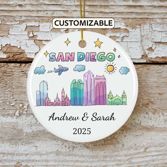 Adorno De Cerámica Skyline personalizada San Diego, California (Subido por el creador)