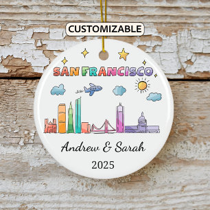 Adorno De Cerámica Skyline personalizada San Francisco, California