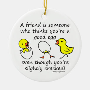 Adorno De Cerámica Slightly Cracked Funny Best Friend Saying