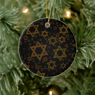 Adorno De Cerámica SlipperyJoe's estrella de David temática de Hanukk