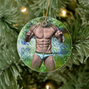Adorno De Cerámica SlipperyJoe's hombre adulto muy musculoso sin cami