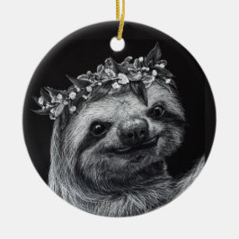 Adorno De Cerámica Sloth Princess