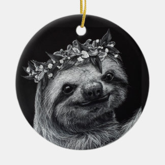 Adorno De Cerámica Sloth Princess