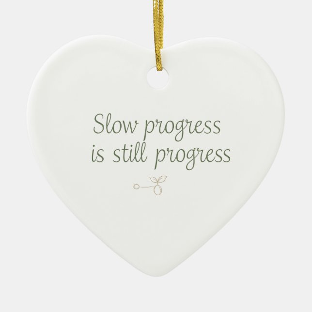Adorno De Cerámica Slow Progress Is Still Progress – Calm Minimal (Frente)