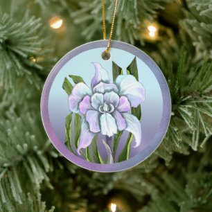 Adorno De Cerámica Smeraldo flower Ceramic Ornament
