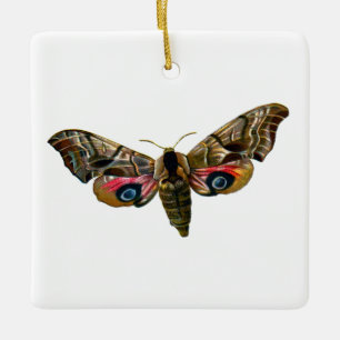 Adorno De Cerámica Smerinthus ocellata - Ojos Hawk-Moth - Imagen de c