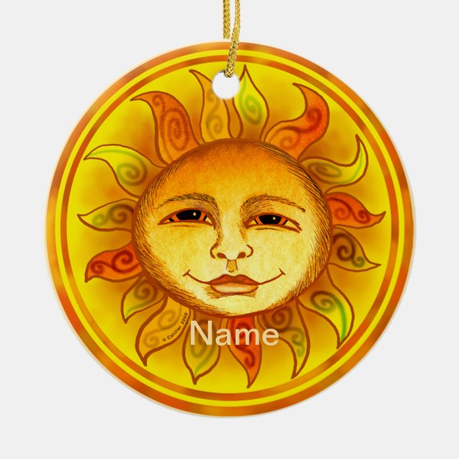 Adorno De Cerámica Smiling Sun (Frente)