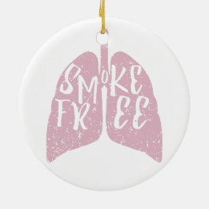 Adorno De Cerámica Smoke Free Lungs