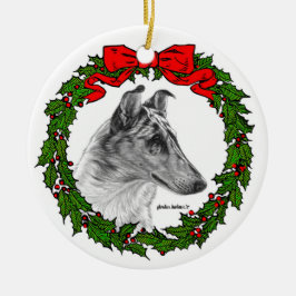 Adorno De Cerámica Smooth Collie Art de Glenda S. Harlan