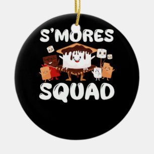 Adorno De Cerámica S'mores Marshmallow Funny Smores Squad Camping Ca