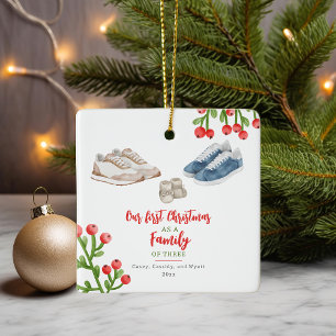Adorno De Cerámica Sneakers Baby's First Christmas