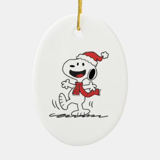 Adorno De Cerámica Snoopy Christmas