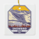 Adorno De Cerámica Snowbird Ski Area Winter Utah<br><div class="desc">Diseño artístico Snowbird Winter mostrando el paisaje invernal.</div>