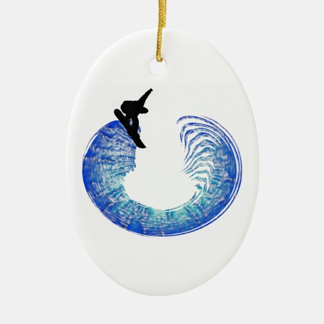 ADORNO DE CERÁMICA SNOWBOARD LAS TUBERÍAS (Frente)