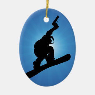 Adorno De Cerámica Snowboard Outlaw