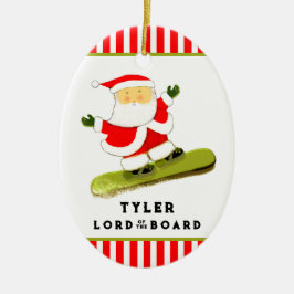 Adorno De Cerámica Snowboard personalizado