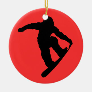 Adorno De Cerámica Snowboarder