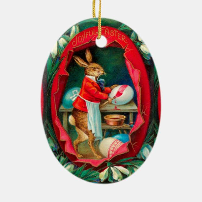 ADORNO DE CERÁMICA SNOWDROPS CON HUEVOS ORIENTADORES DE PINTURA DE RA (Atrás)