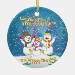 Adorno De Cerámica SnowFamily - Navidades y Año Nuevo