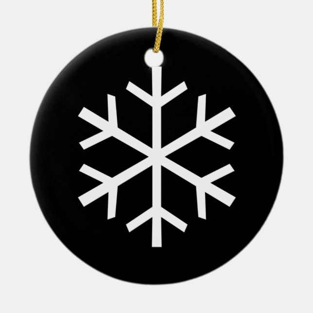 Adorno De Cerámica Snowflake (Frente)