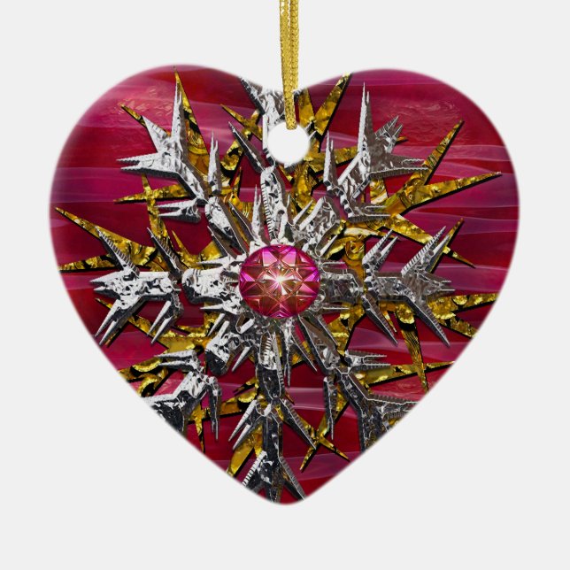 Adorno De Cerámica Snowflake en París (Frente)