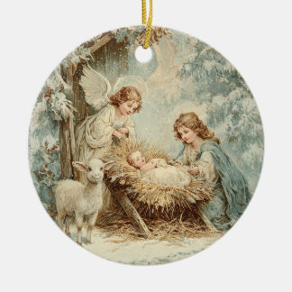 Adorno De Cerámica Snowflake Framed Ornament