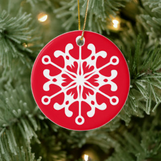 Adorno De Cerámica Snowflake No. 2