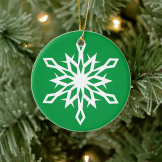 Adorno De Cerámica Snowflake No. 3