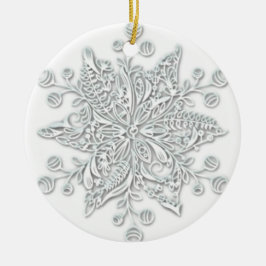 Adorno De Cerámica Snowflake Swirl