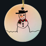 Adorno De Cerámica Snowman<br><div class="desc">Snowman</div>
