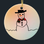 Adorno De Cerámica Snowman<br><div class="desc">Snowman</div>