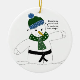Adorno De Cerámica Snowman