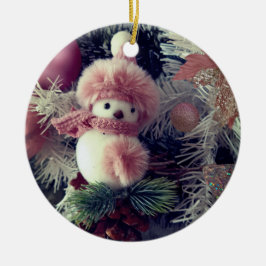 Adorno De Cerámica Snowman Christmas Ornament – Festive Holiday Decor