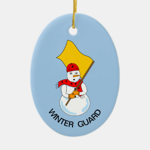 Adorno De Cerámica Snowman Colorguard