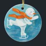 Adorno De Cerámica Snowman sobre patinaje sobre hielo<br><div class="desc">Patinaje Hielo Snowman. Allí, lejos de los helados lugares, donde los rayos de sol nunca brillan, se extiende la tierra del muñeco de nieve. Su amplia meseta cubierta por una gruesa manta de nieve y hielo eterno. No hay lugar más frío en el mundo. Pero con tanto frío, los hombres...</div>