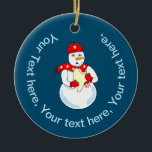 Adorno De Cerámica Snowman Tooth<br><div class="desc">Un muñeco de nieve con un diente con una bufanda decorada con dientes es un diseño dental divertido para dentistas,  higienistas dentales,  endodontistas,  periodontistas y ortodoncistas</div>