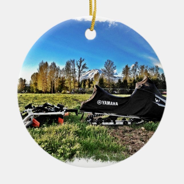 Adorno De Cerámica snowmobile (Frente)