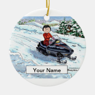 Adorno De Cerámica Snowmobile - hembra