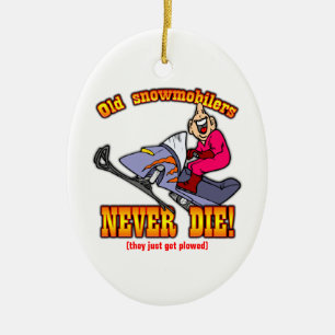 Adorno De Cerámica Snowmobilers