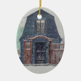 Adorno De Cerámica Snowy Day