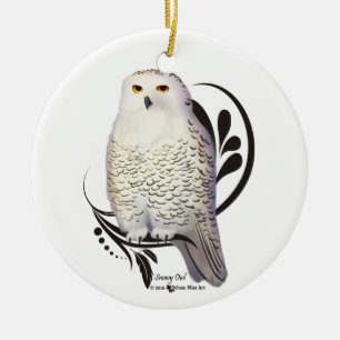 Adorno De Cerámica Snowy Owl