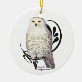 Adorno De Cerámica Snowy Owl