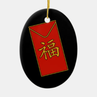 Adorno De Cerámica Sobre rojo Motif