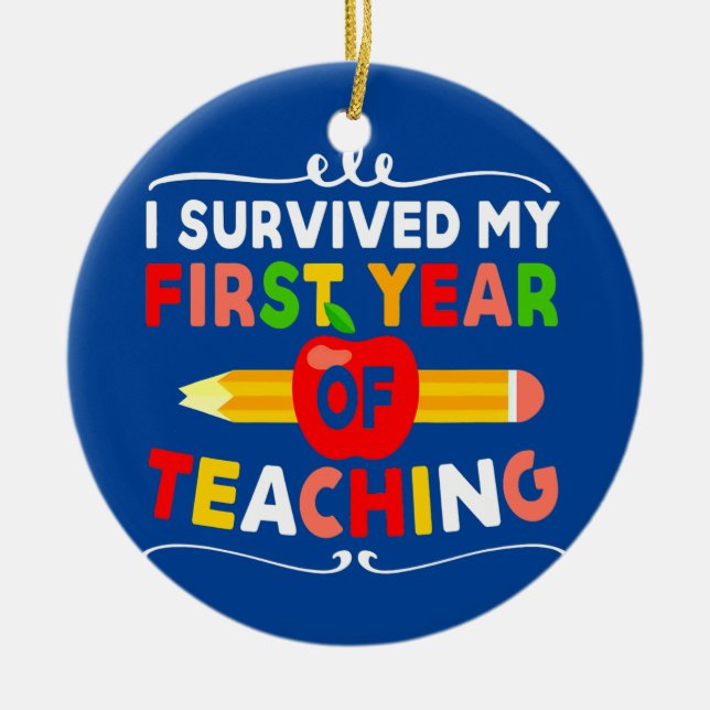 Adorno De Cerámica Sobreviví A Mi Primer Año Enseñando Diseño (Frente)