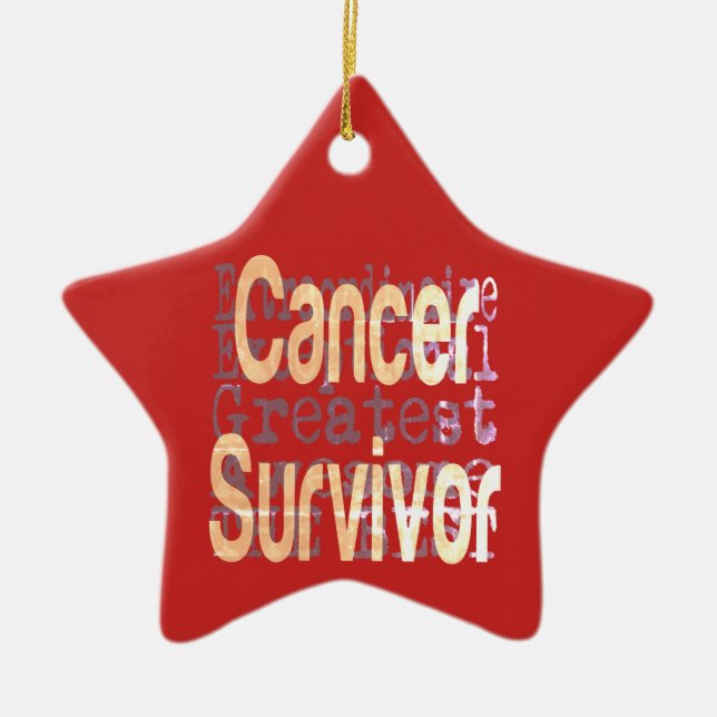 Adorno De Cerámica Sobreviviente de cáncer Extraordinaria (Frente)