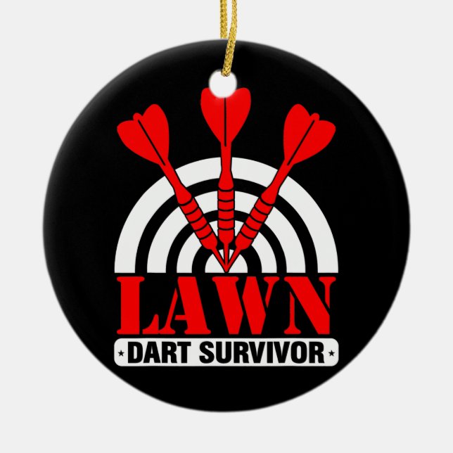 Adorno De Cerámica Sobreviviente de Lawn Dart (Frente)